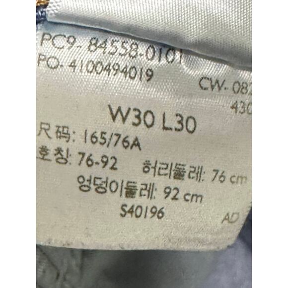 Levi's Skinny Taper Fit Medium Wash Blue Blow Out Denim Jeans Mens Size 30 x 30* - Picture 10 of 12